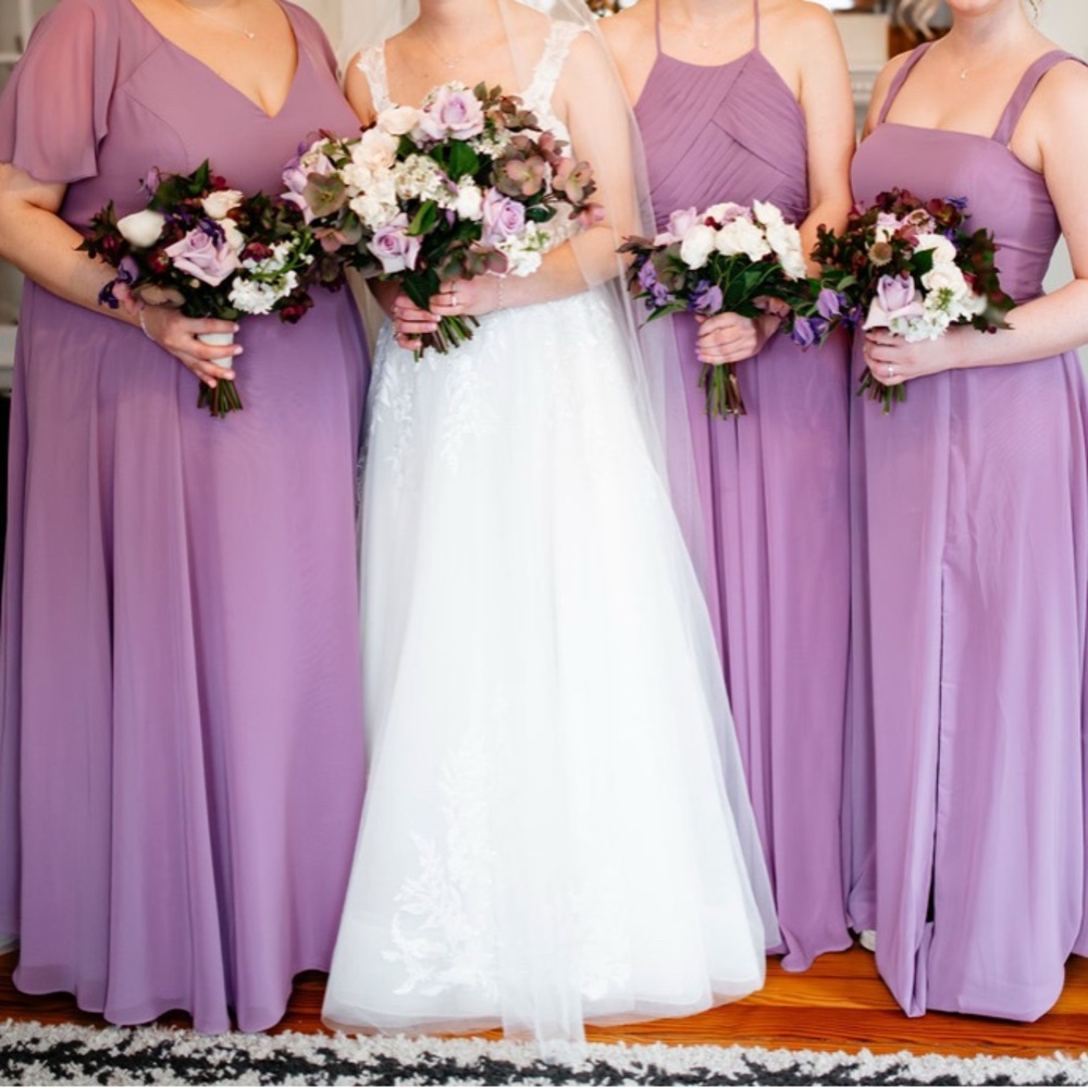 Azazie Lavender Halter Dress - Picture 4 of 4